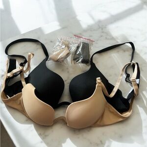 Elegant Black and Tan Women's Bra Set